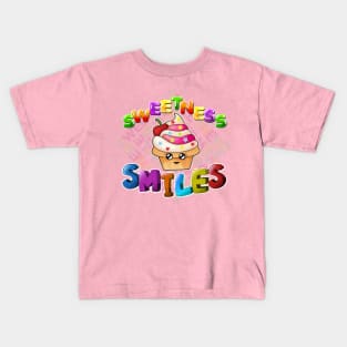 Chloe's Sweetness Smiles Cupcake Kids T-Shirt